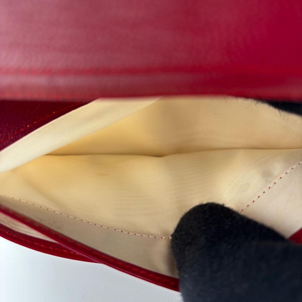 Chanel Red Grained Leather Wallet - Picture 8 of 12